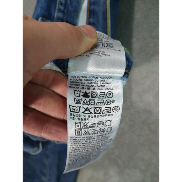 Levis 550 Jeans Mens 44x29 Blue Denim Relaxed Fit Tapered Leg Casual Dark Wash - Picture 8 of 10